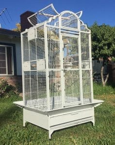 New Large Wrought Iron OpenClose Play Top Bird Parrot Cage Include Metal Seed Guard Solid Metal Feeder Nest Doors